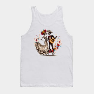 Day Of The Dead Dancing Skeletons 8 Tank Top